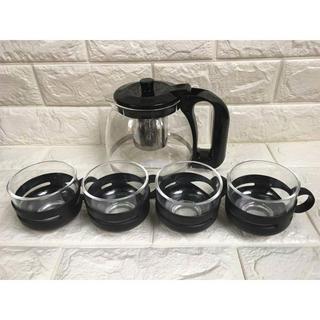 BỘ BÌNH LỌC TRÀ kèm 4 LY THỦY TINH