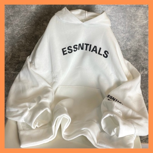 Áo hoodie ESSEN Unisex - Sweater có mũ dáng rộng tay phồng phối túi chữ in phong cách Ullzang - LINH CHI STORE