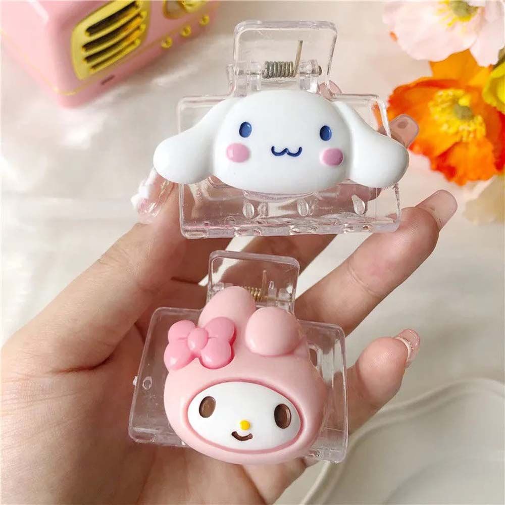 Kẹp Tóc Trong Suốt Họa Tiết Hoạt Hình Phong Cách Lolita Cho Nữ