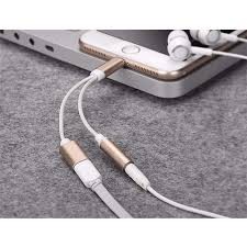 Jack Chuyển Đổi Từ Chân Lightning Sang 2 Đầu Tai Nghe Và Chân Sạc cho Iphone 7/7Plus, 8/8Plus , X, XsMax