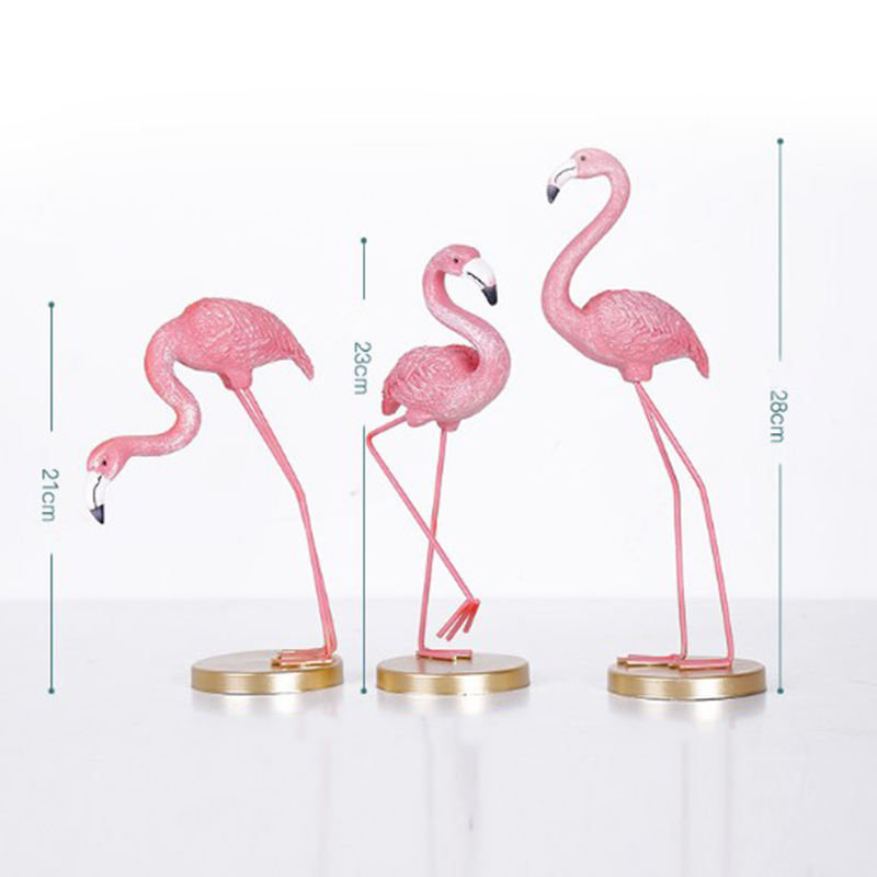 ✨Piqting Flamingo Birds Animal Statue Ornament Art Collectiable Figurine Miniatures Decor