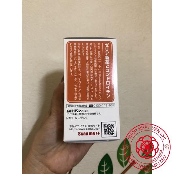 Viên uống hỗ trợ xương khớp nhện Zs Chondroitin Nhật Bản 180 Viên