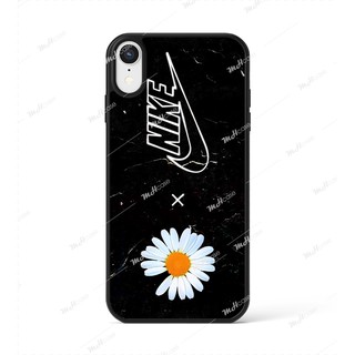 Ốp lưng kính cường lực hoa cúc nike iPhone 5 6 7 8 6plus 7plus 8plus X XS XsMax 11 11ProMax XR