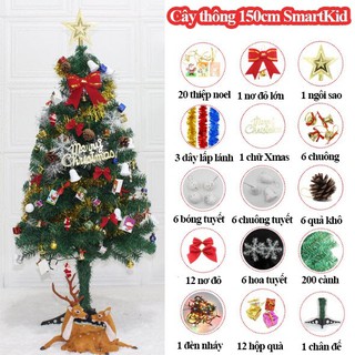 🎁🎁[HÀNG ĐẸP] Cây thông NOEL 1,5M kèm phụ kiện trang trí