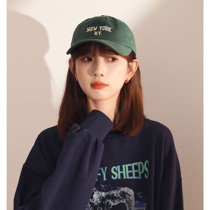 Mũ Lưỡi Trai Xanh rêu Cao Cấp Thêu Chữ Đa dạng mẫu Phong Cách Ulzzang Form Unisex Nam Nữ