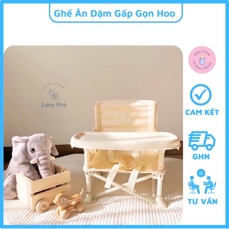 Ghế Ăn Dặm Hoo Hàn Quốc Gấp Gọn Siêu Nhẹ Cho Bé