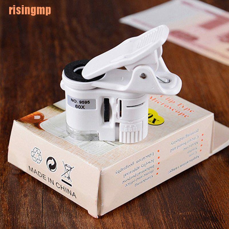 Kính hiển vi mini phóng to đến 60 lần có đèn LED UV tiện lợi