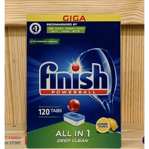 Viên rửa bát Finish All in 1 - hộp 120 viên loại 6 chức năng trong 1
