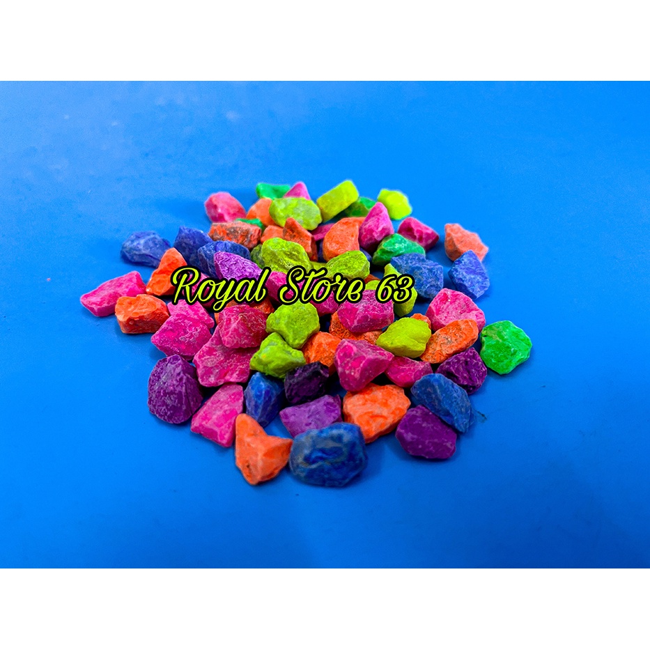 Sỏi đá đủ màu trang trí cho bể cá cảnh, tiểu cảnh viên nhỏ (550gram)