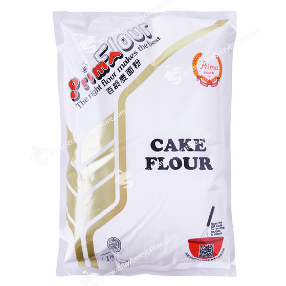 Bột Mì Số 8 Cake Flour Không Tẩy Trắng PRIMA (Gói 1kg) - Singapore