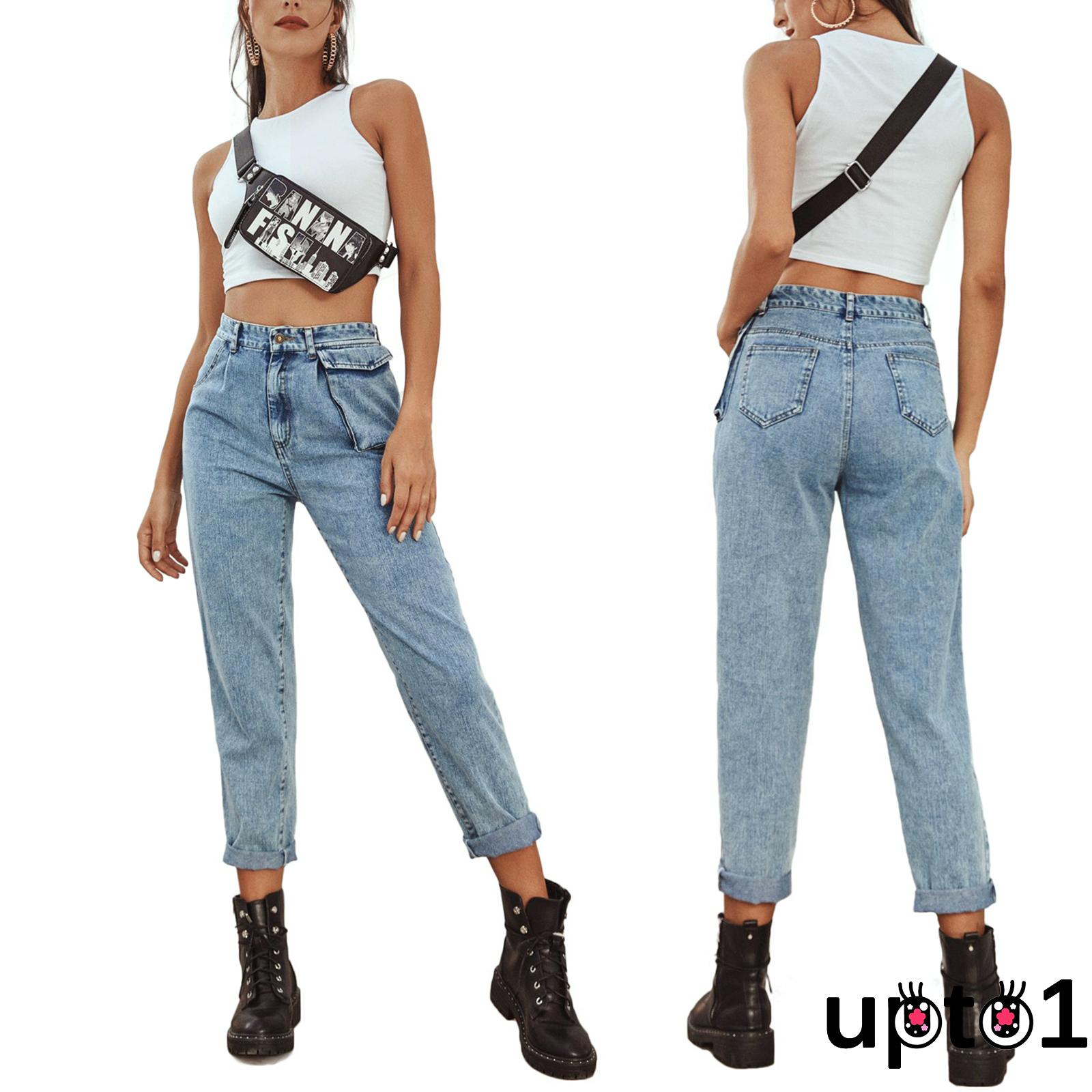 Quần Jeans Nữ Lưng Cao Có Túi Thời Trang | BigBuy360 - bigbuy360.vn