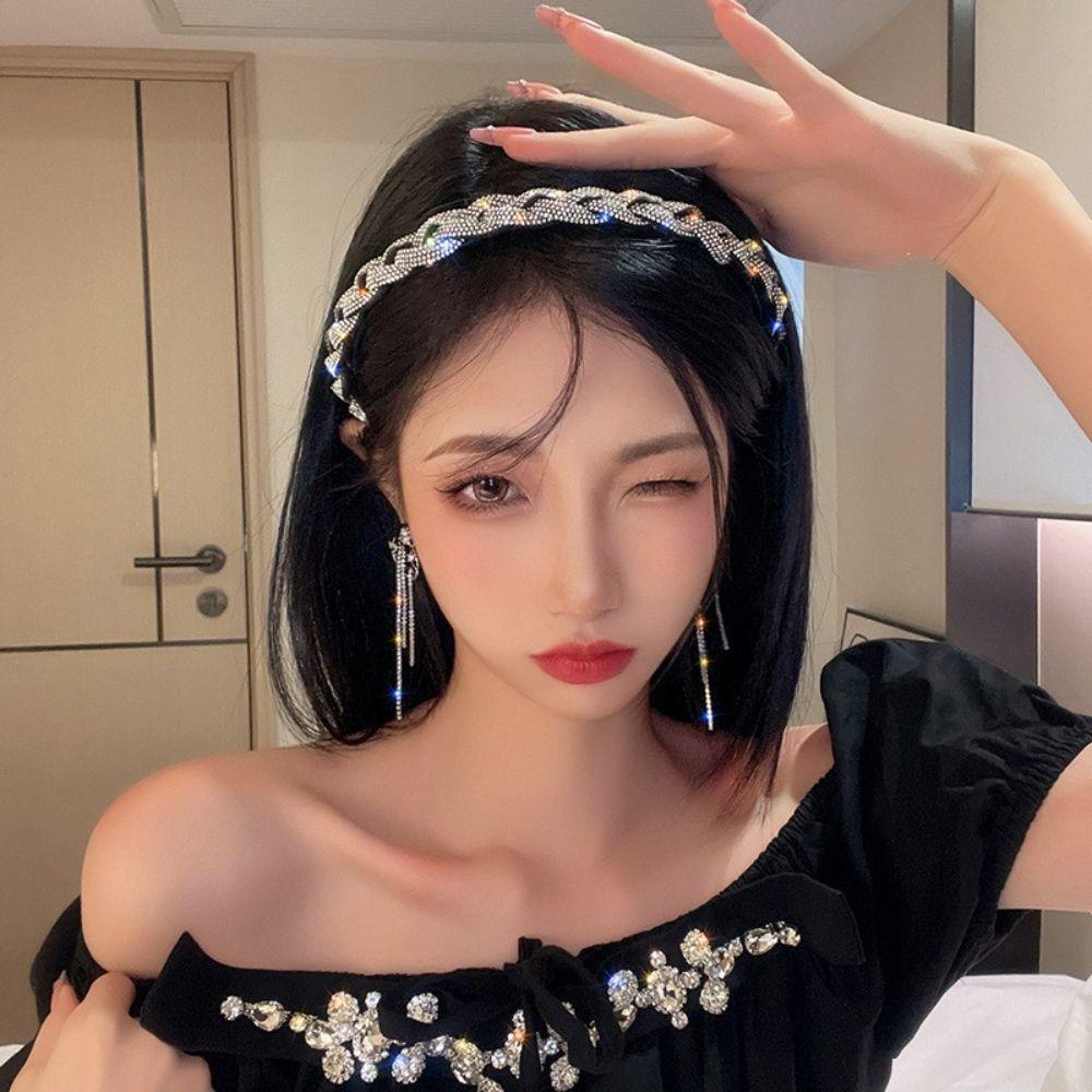 Băng Đô Dạng Xoắn Dành Cho Nữ|Dây Cột Tóc Đính Kim Tuyến Lấp Lánh Thời Trang