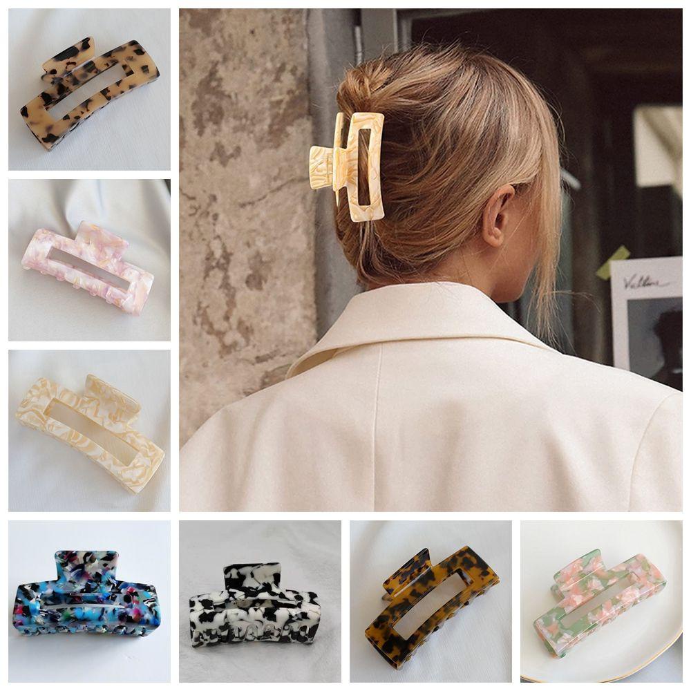 ME Kẹp Tóc Càng Cua Màu Trơn Trong Suốt Cho Nữ