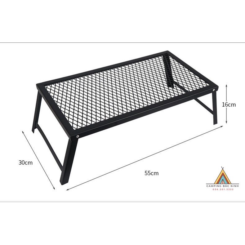 Bàn lưới đa năng đựng đồ kiêm bếp nướng BBQ gấp gọn