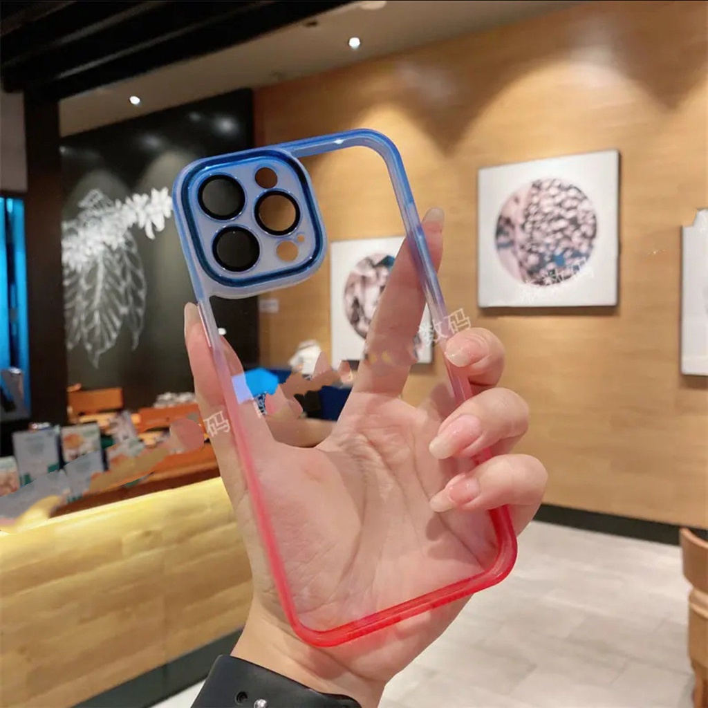 Ốp Điện Thoại TPU Màu Gradient Cho iPhone 13 pro max 12 12pro 12 pro max 7 8 plus xs / x XR xs max 11 11 pro 11 pro max