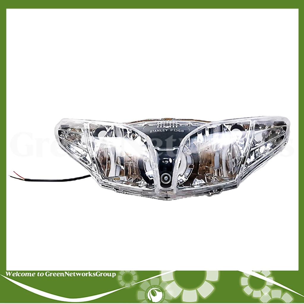 Đầu đèn pha bi cầu mắt cú xe Jupiter MX ( 4 chế độ ) chớp trắng , cos pha trắng , led màu Greennetworks