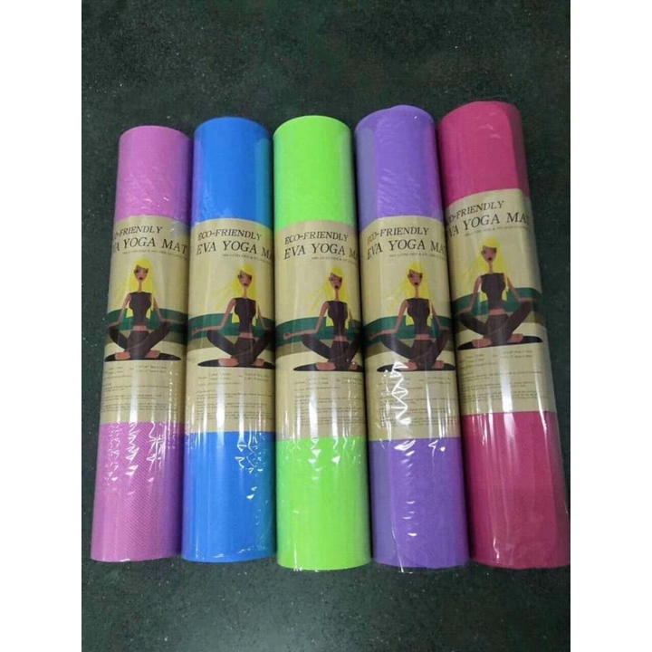 Thảm tập Yoga cao cấp có hạt  ma sát chống trơn KT: 172cmx60cmx6mm (ảnh thật)