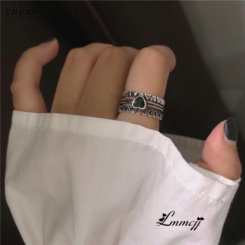 Set 3 nhẫn IF YOU phong cách cổ điển cho nữ