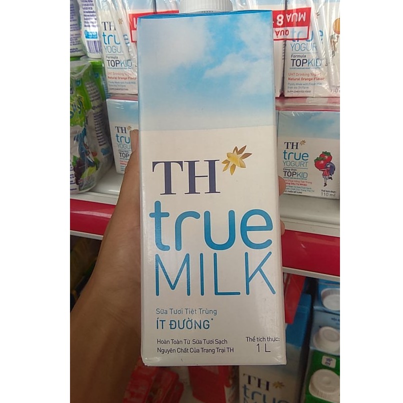 Sữa tươi tiệt trùng TH True milk Ít Đường hộp 1 Lít