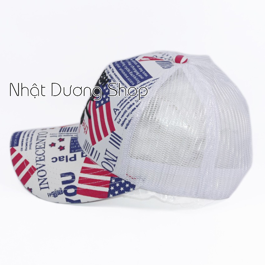 Nón kết lưới Fresh - Lá cờ Chất liệu Cotton kết hợp với vải lưới tạo nên sự độc đáo mới lạ