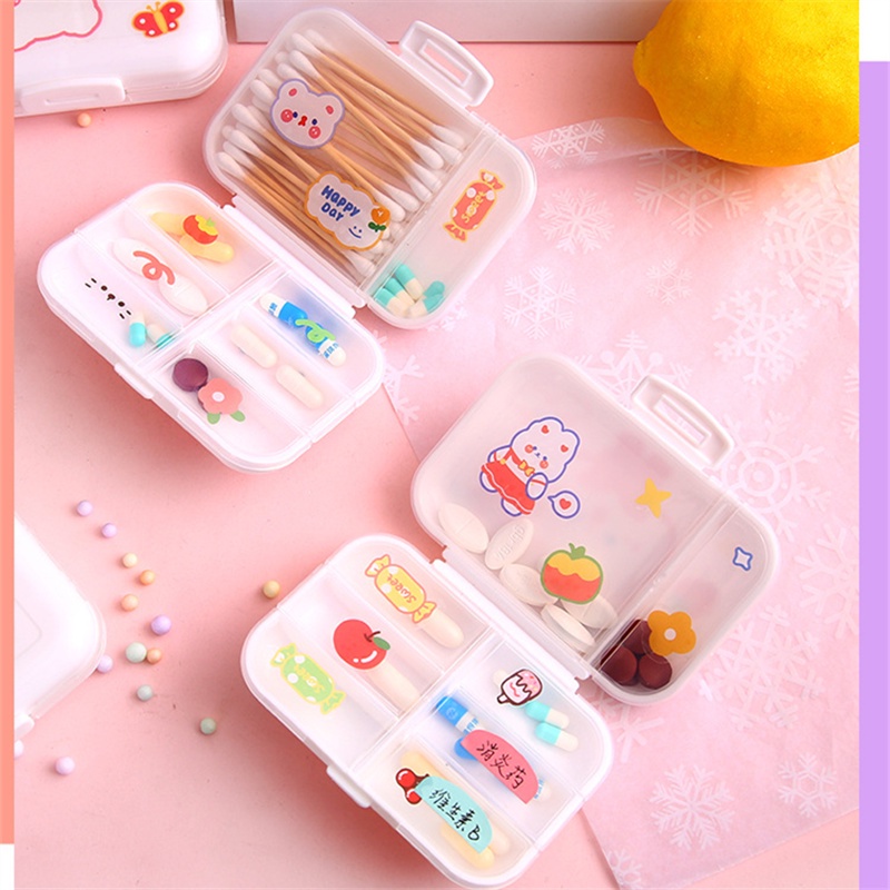 Hộp Đựng Thuốc/Đồ Trang Điểm/Phụ Kiện Tóc Đa Năng Nhỏ Gọn