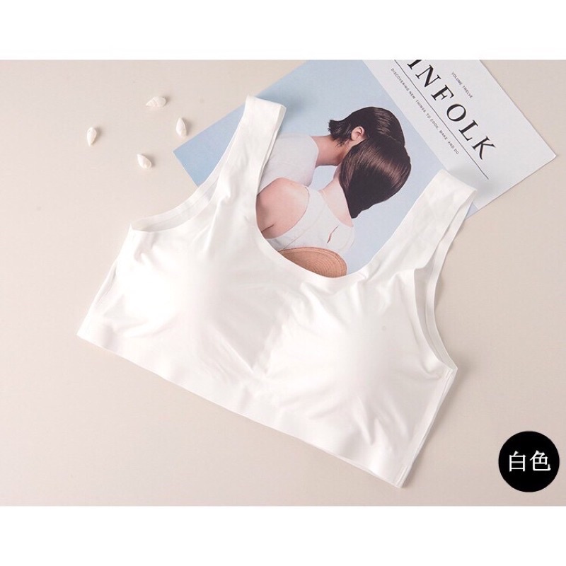 Áo bra thể thao vải thun lạnh không đường may thoáng khí thời trang size M-5XL