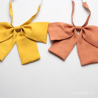 Nơ đeo cổ màu sắc trơn phong cách Nhật Bản