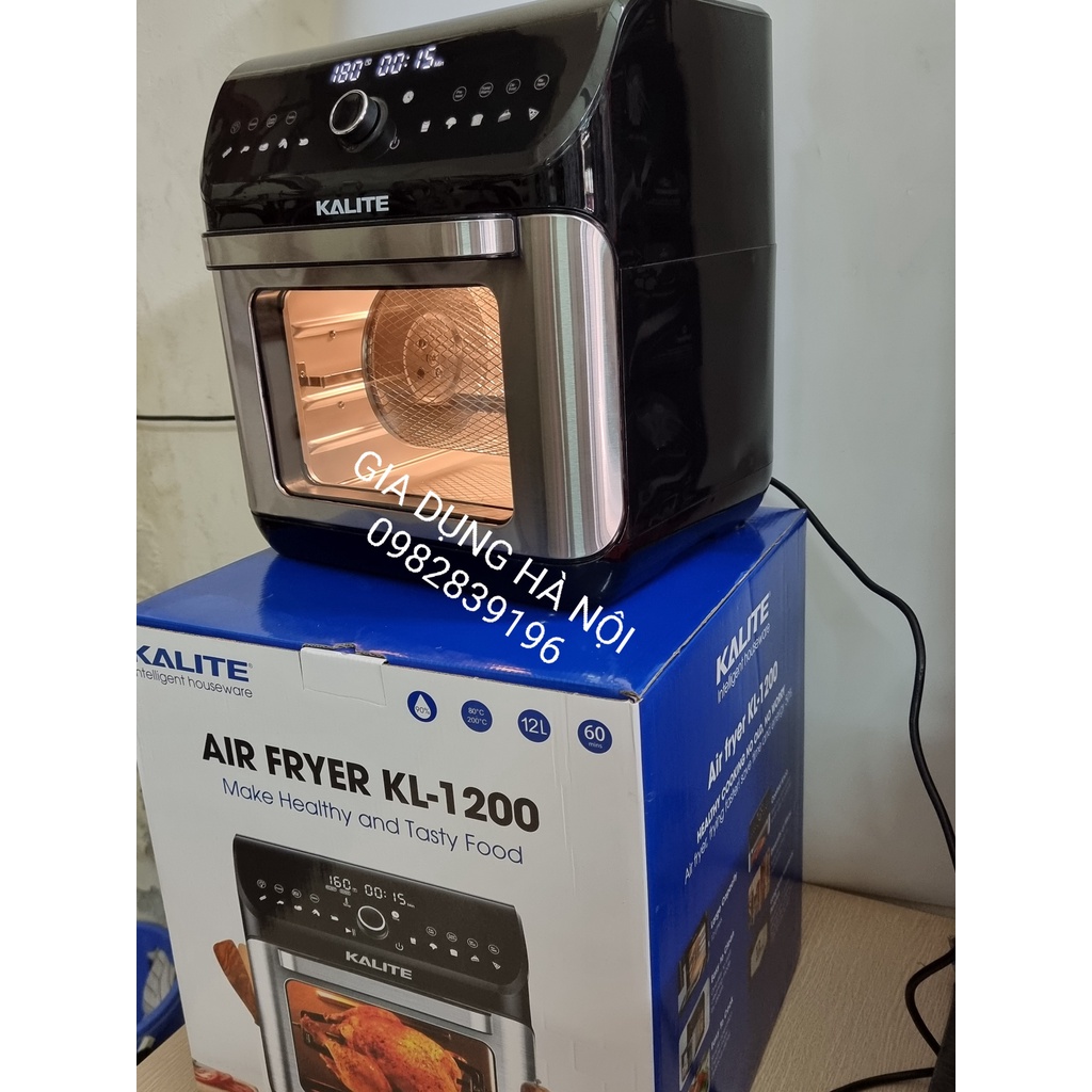 NỒI CHIÊN KHÔNG DẦU KALITE KL1200 12L , Q10 10L ÊM KHÔNG ỒN CHÍNH HÃNG