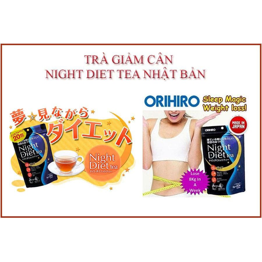 Trà Giảm Cân Orihiro Ban Đêm Night Diet Tea Nhật Bản