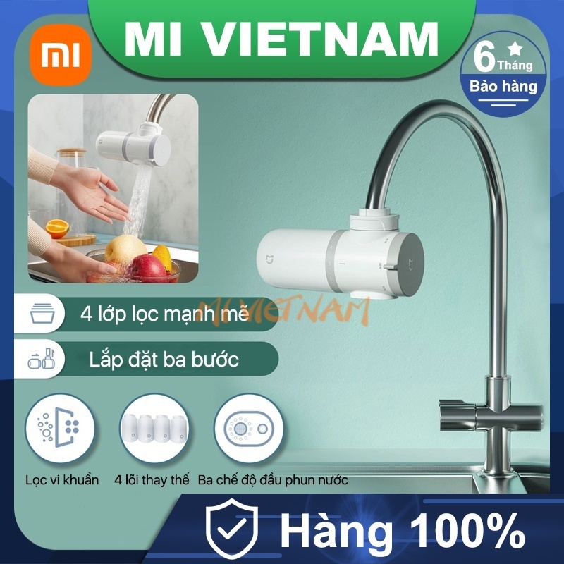 Máy lọc nước tại vòi Xiaomi Kèm 4 lõi thay thế,Máy Lọc Nước 4 Cấp Độ Lọc, 3 Chế Độ Nước