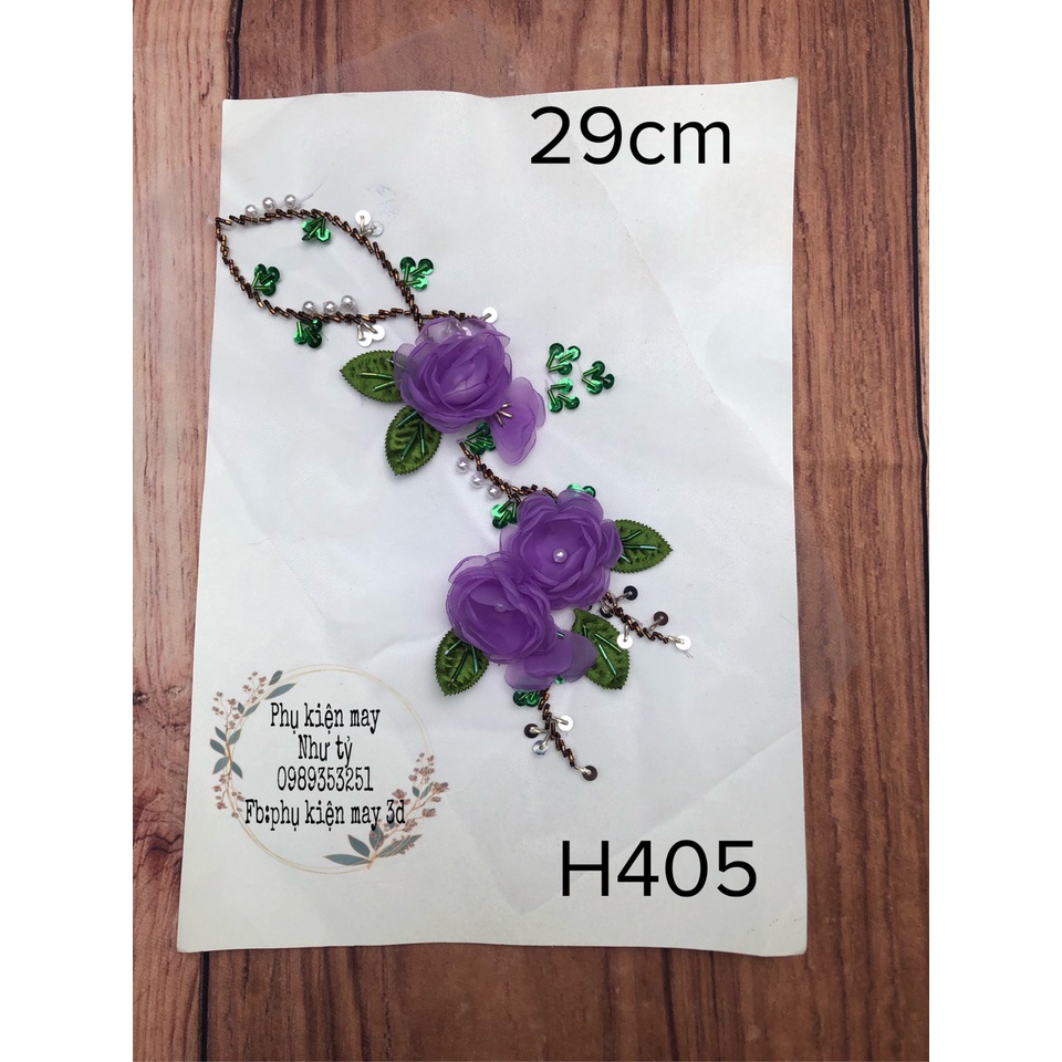 nhánh hoa đào bằng hoa ruy băng xinh xắn 29cm