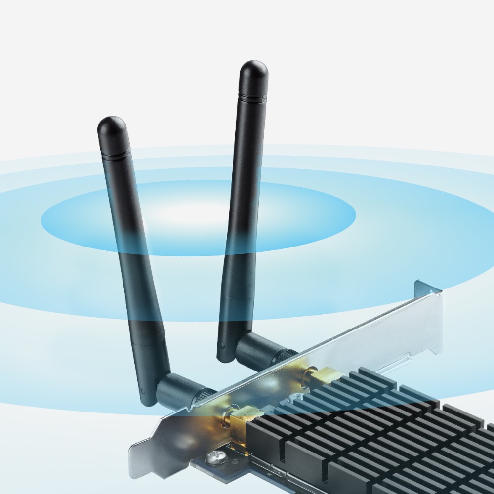 Cạc mạng Wifi PCIe TP-Link Archer T6E băng tần kép AC1300Mbps (Chính Hãng)