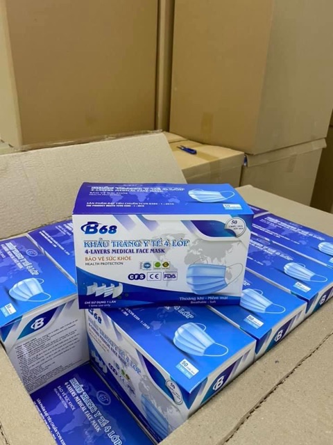 Hộp khẩu trang y tế  ❤️ 4 lớp kháng khuẩn ❤️HÀNG CHUẨN ĐẢM BẢO