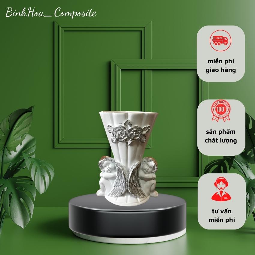 Bình hoa mẫu thiên thần ngồi mã bh18, lọ cắm hoa cao cấp, bình trang trí