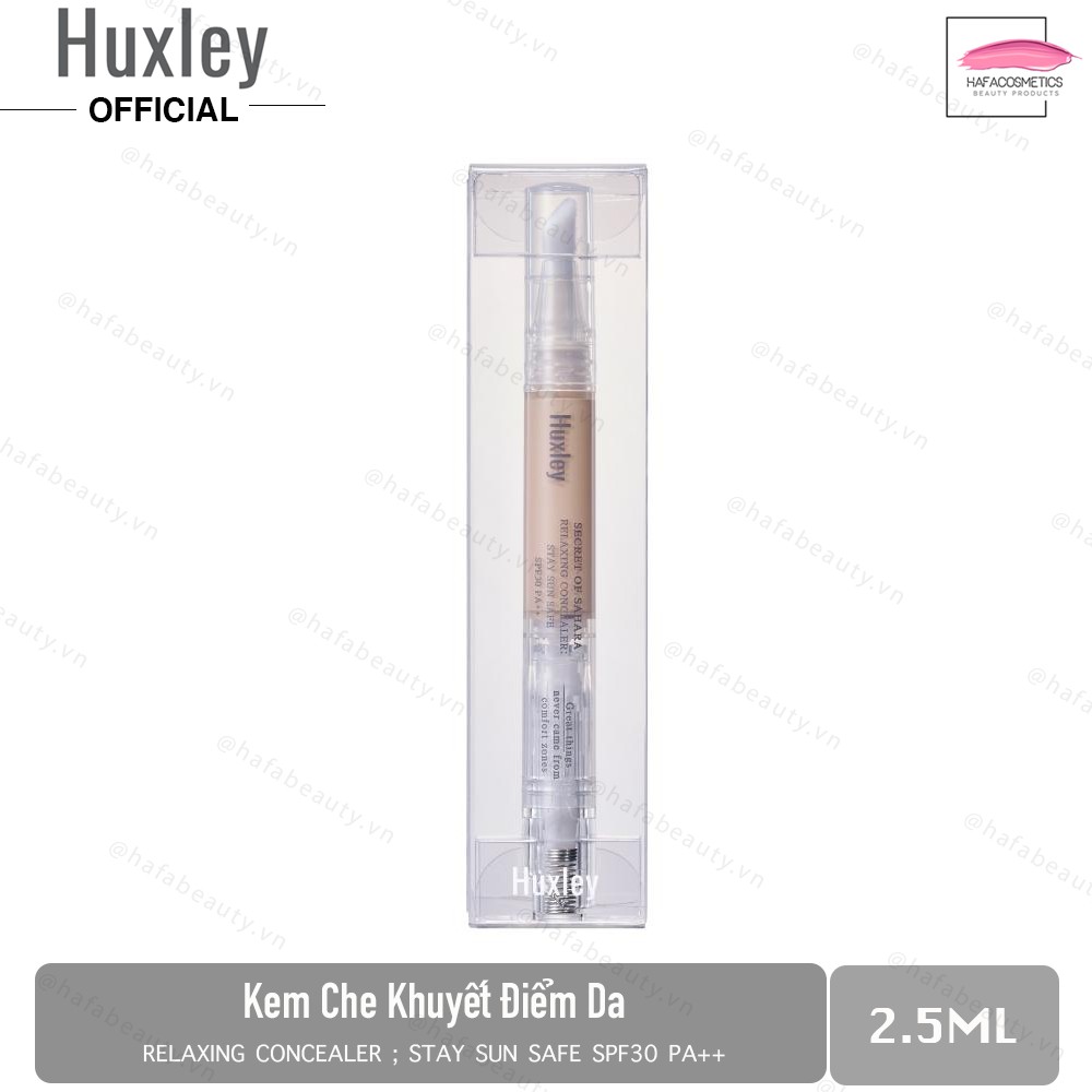 Bút Che Khuyết Điểm Huxley Relaxing Concealer Stay Sun Safe SPF30 Pa++ 2.5ml _Huxley Chính Hãng