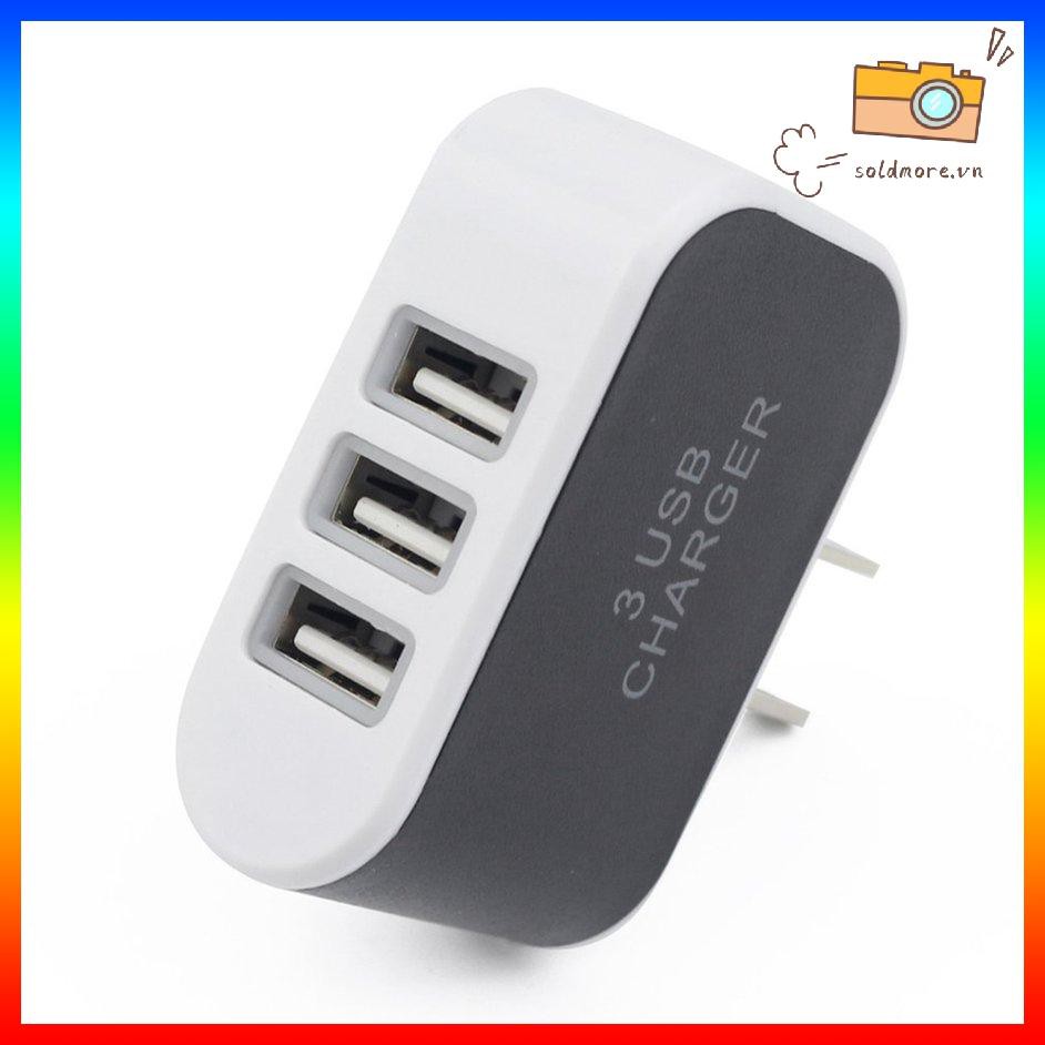 POWER Đầu Sạc Ra 3 Cổng Usb Tiện Dụng Khi Đi Du Lịch