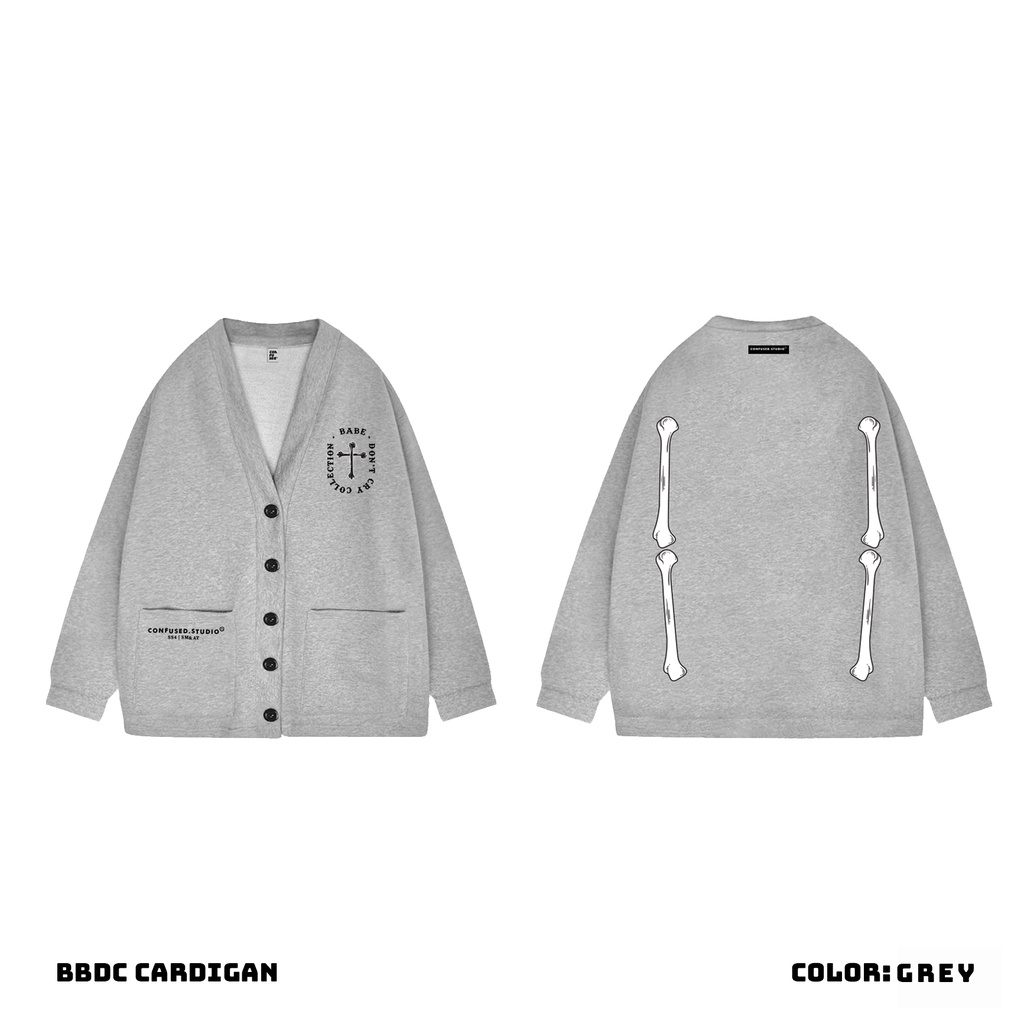 Áo Khoác Cardigan CONFUSED - UNISEX / NAM NỮ 2 MÀU, From rộng, Chất dày dặn (Sản Phẩm Bán Chạy Nhất Mùa Thu)