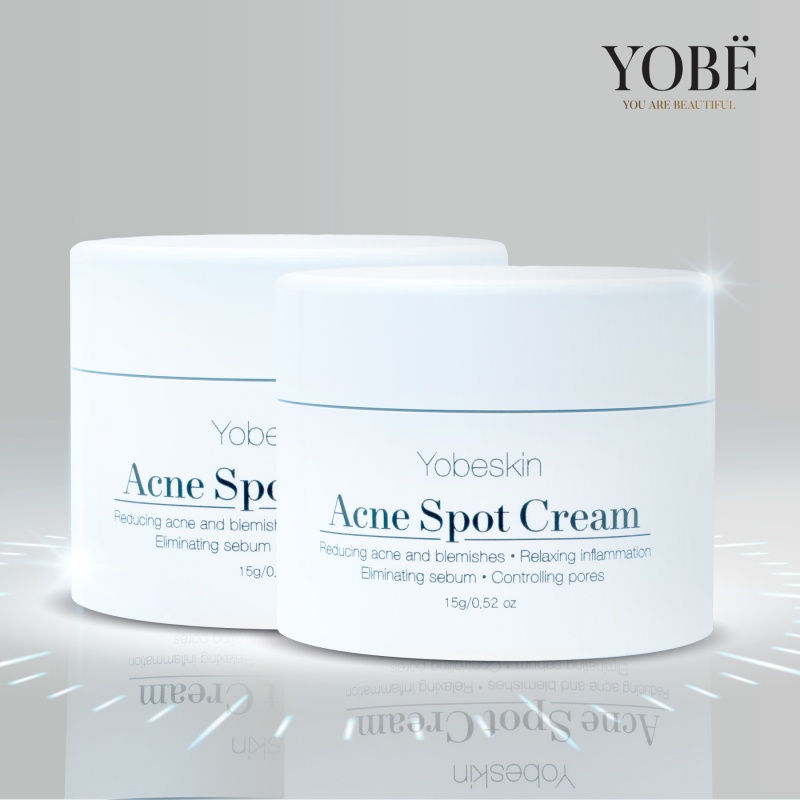 Kem ngăn ngừa và giảm mụn YOBE giúp giảm các loại mụn và bảo vệ da khỏi vi khuẩn 15g - YOBE SKIN ACNE SPOT CREAM