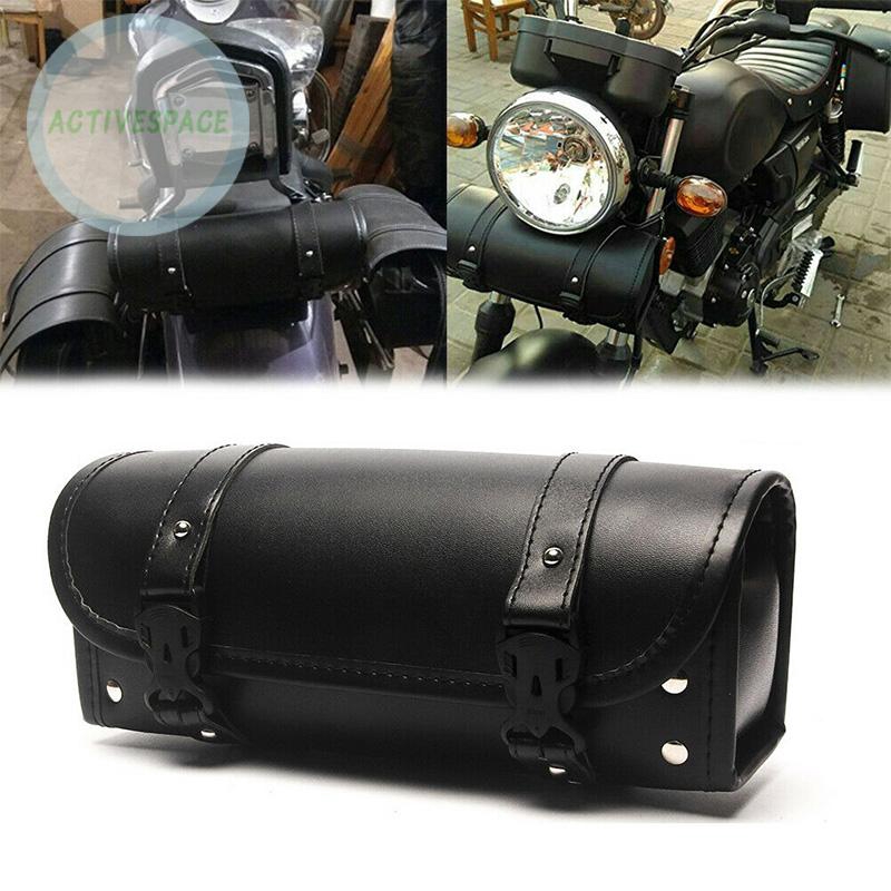 Túi da đựng đồ trên xe mô tô Harley Chopper Bobber Cruiser kích thước 29.5x9x12.5cm