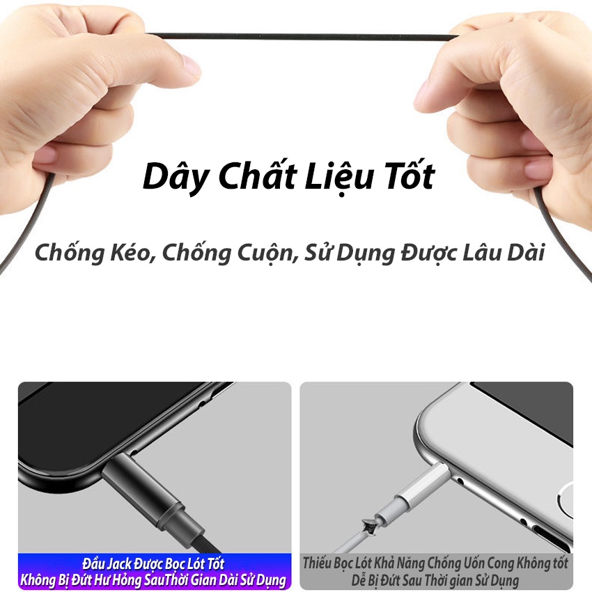 Tai nghe HiFi Bass Khủng có dây nhét tai chơi game nghe nhạc siêu chất lượng PhụKiệnZin360