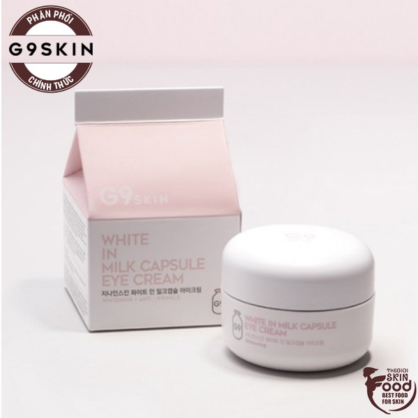 Kem Dưỡng Mắt Đánh Tan Quầng Thâm G9Skin White In Milk Capsule Eye Cream 30g