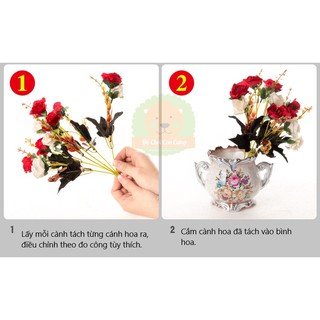 Bình sứ hoa vải sang đẹp
