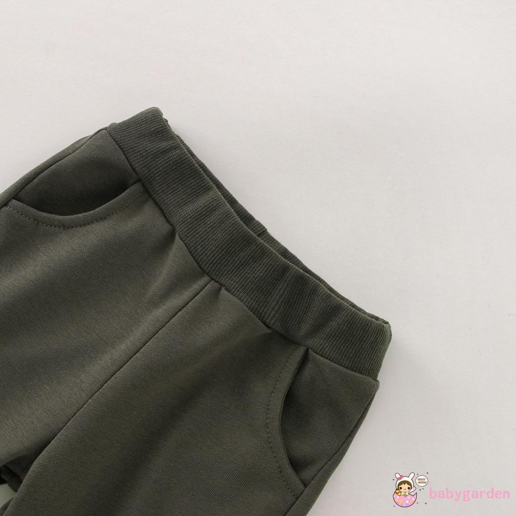 Bộ Áo Sweater Cổ Tròn In Chữ + Quần Dài In Họa Tiết Halloween Dễ Thương Thời Trang Cho Bé Trai Từ 0-24 Tháng Tuổi