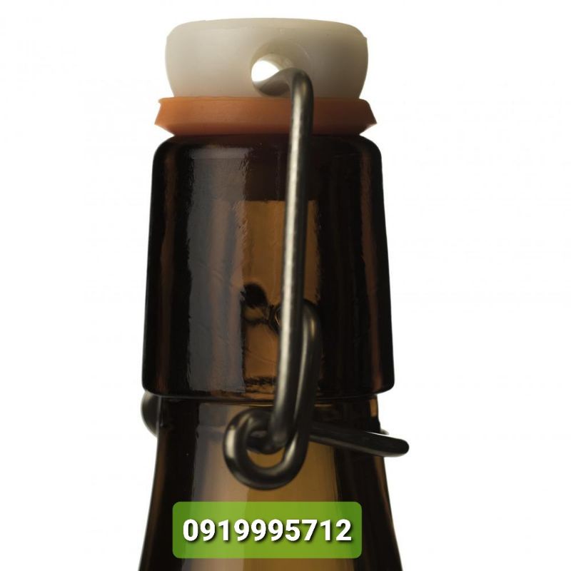CHAI THỦY TINH NẮP CÀI/ GÀI BẬT KHÓA KÍN HƠI MÀU TỐI NGĂN TIA UV ĐỂ LÊN MEN F2 KOMBUCHA, KEFIR, BIA, NƯỚC ÉP, DẦU, GIẤM