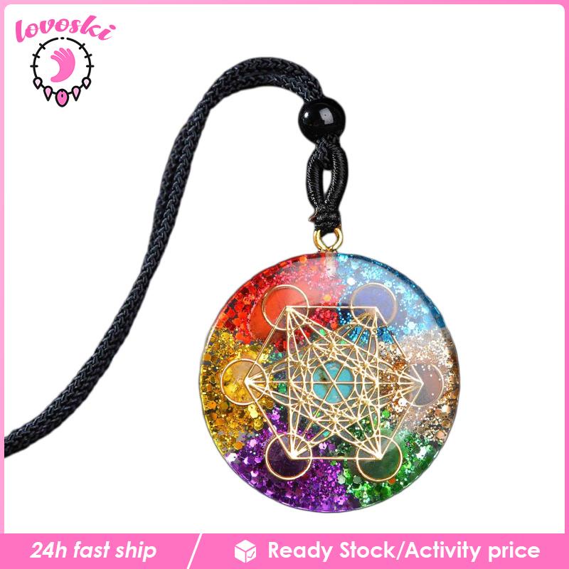 [Lovoski] Mặt Vòng cổ Pha Lê Thạch Anh Tím 1.4 inch Bằng Nhựa Resin Nhỏ Giọt Cho Sinh Nhật Bạn Bè