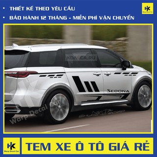 Tem xe sedona dán 2 bên sườn - tem xe ô tô giá rẻ hà nội