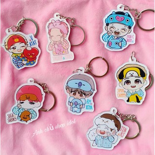 Móc khoá Bangtan mặc pijama