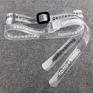 Thắt Lưng PVC Trong Suốt Không Xốp In Chữ Phong Cách Hàn Quốc Cá Tính Dễ Phối Đồ