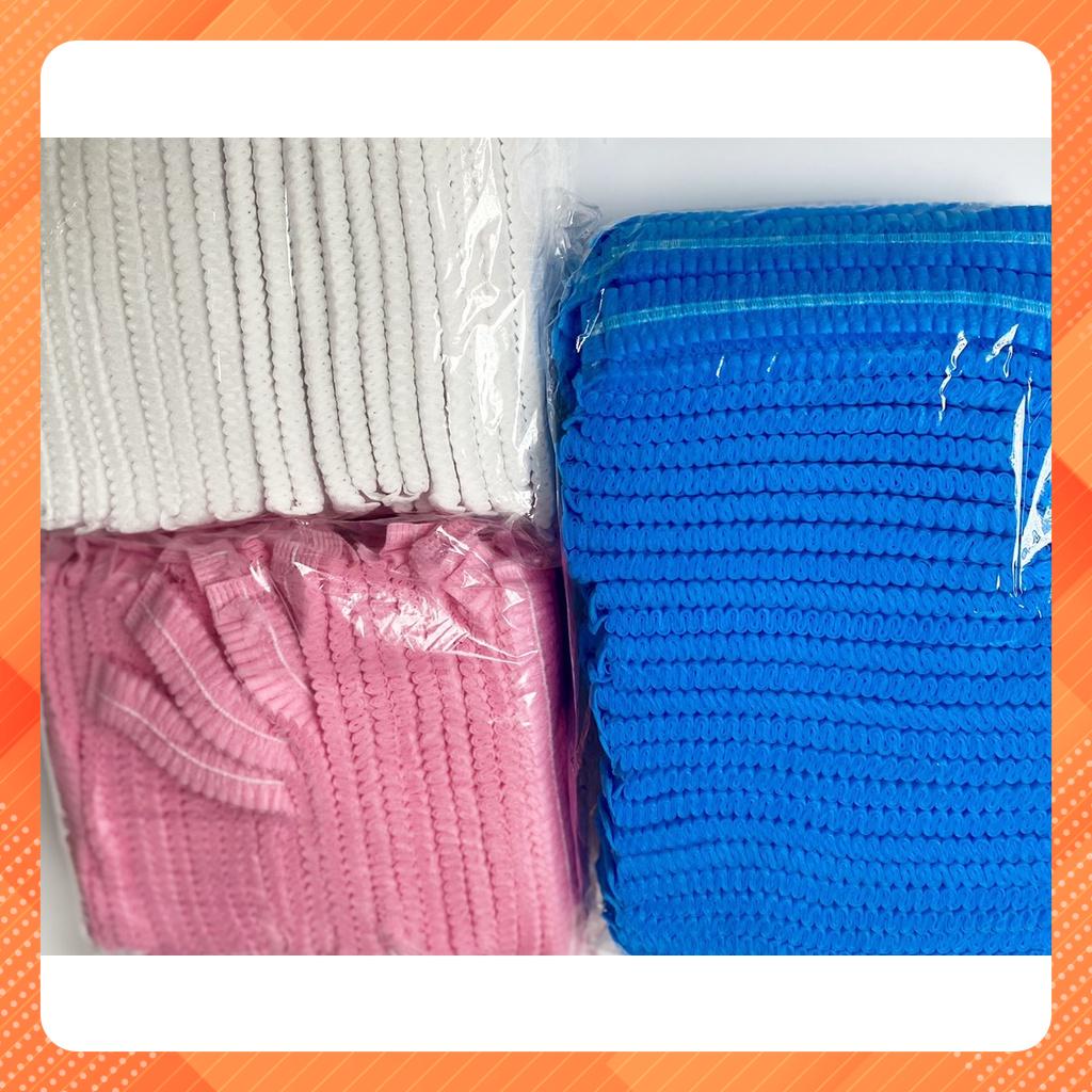 Mũ Y Tế Co Giãn Thoáng Khí, Mũ Con Sâu Dùng Trong Spa (100 Cái/1 Bịch).
