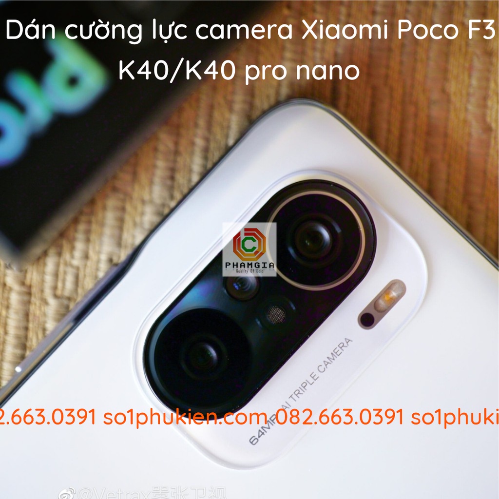 Cường lực camera Xiaomi Poco F3 / K40 / K40 pro nano bảo vệ cam